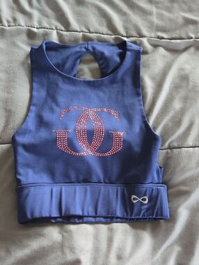 ICE Golden Girls Infinity Navy Blue Athletic Crop Top